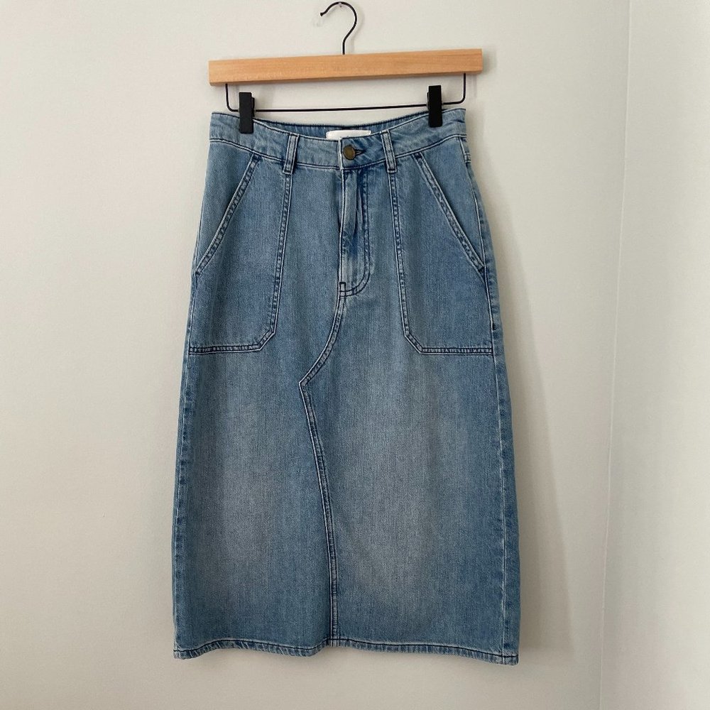 BA&SH midi jean skirt
